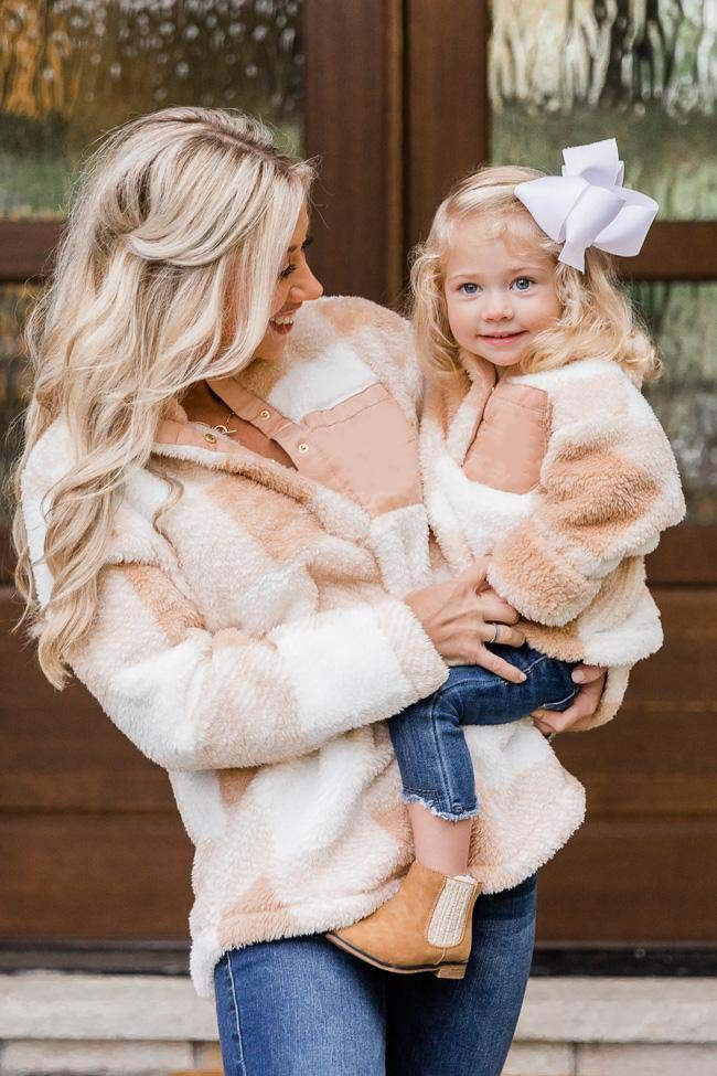 All Snowed In Tan Plaid Pullover DOORBUSTER | The Pink Lily Boutique