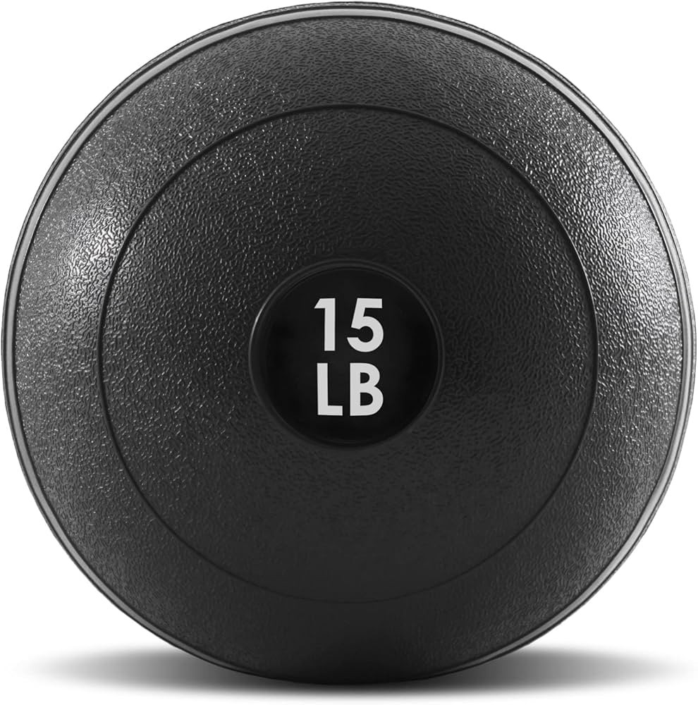 ProsourceFit Slam Medicine Balls 5, 10, 15, 20, 25, 30, 50 lbs Smooth and Tread Textured Grip Dea... | Amazon (US)