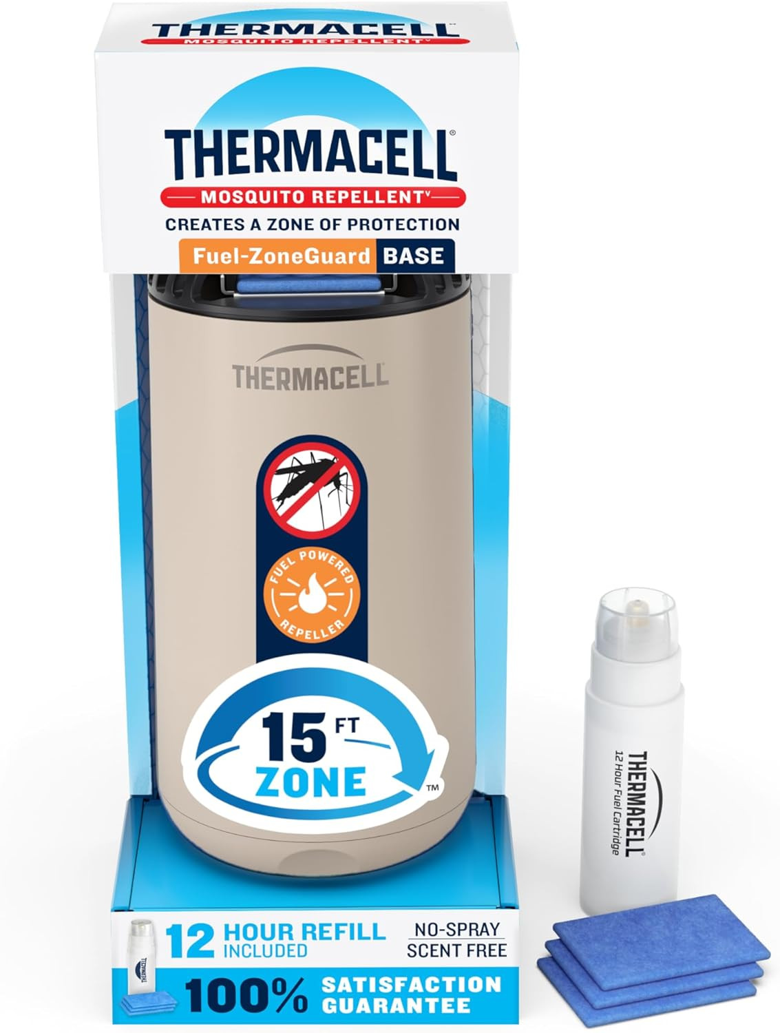 Thermacell Fuel-ZoneGuard Base Fuel Powered Mosquito Repeller; 15-Foot Zone of Scientifically Pro... | Amazon (US)
