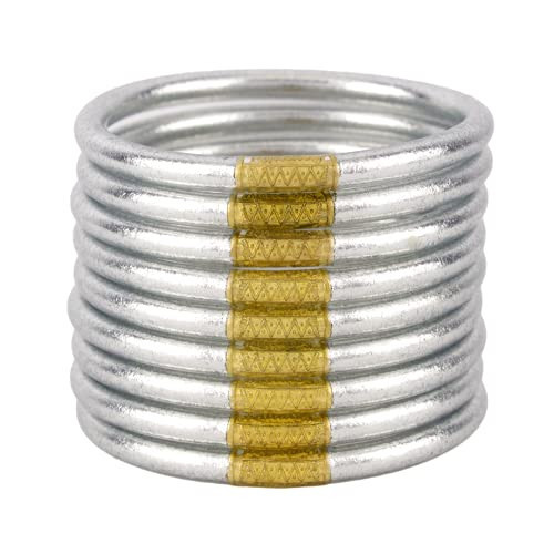 BuDhaGirl Silver All Weather Bangles® (AWB) - Serenity Prayer | Amazon (US)