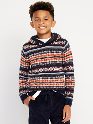 Printed Sweater-Knit Pullover Hoodie for Boys | Old Navy (US)