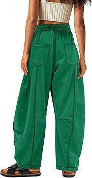 Yanekop Womens Baggy Wide Leg Pants Casual Fall Trousers Palazzo Pants Drawstring Waist Barrel Sw... | Amazon (US)