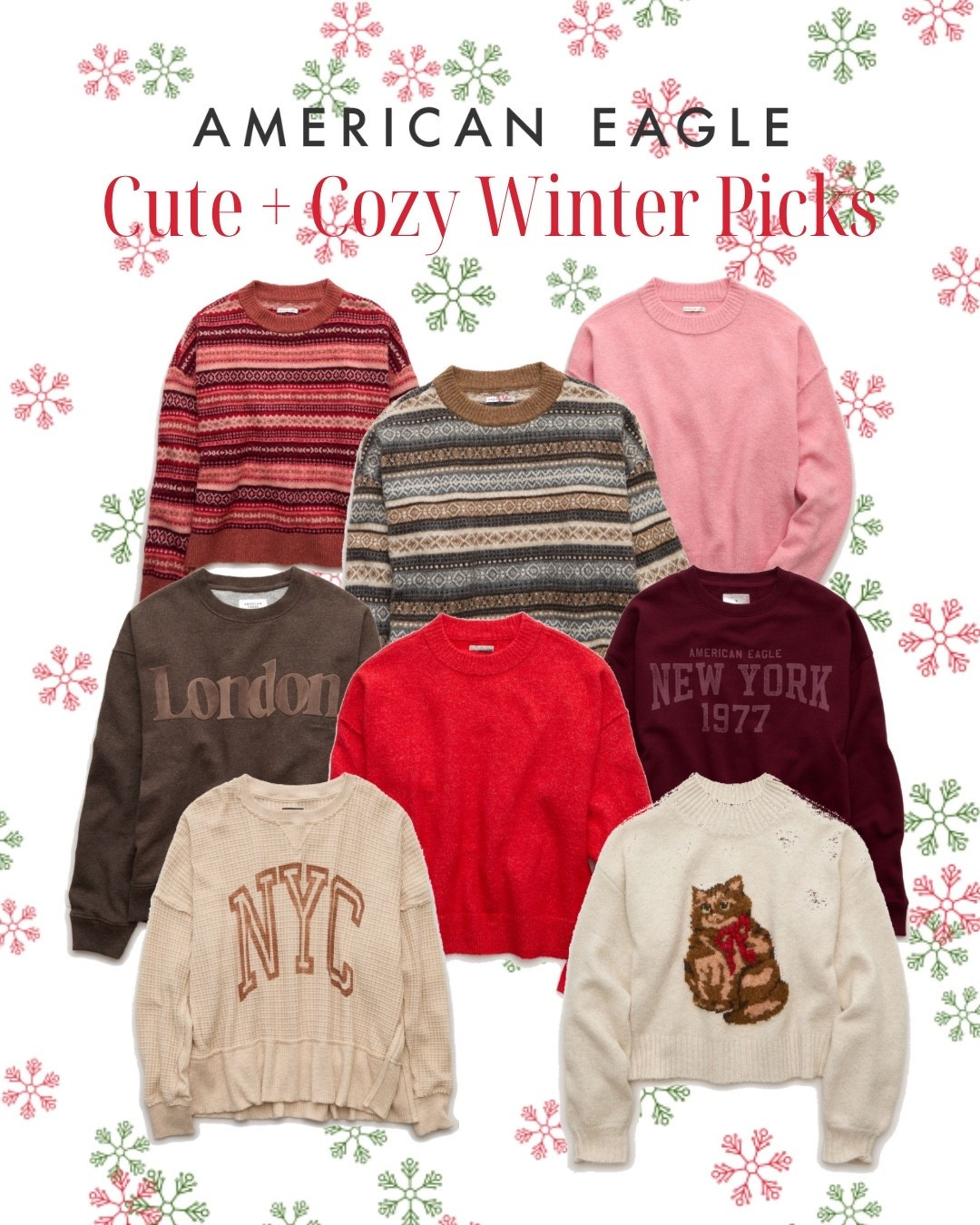 It’s winter time ❄️!! You know what that means? Time to pick up your cozy favorites from American Eagle just in time for the season! ☃️

#LTKSeasonal #LTKGiftGuide #LTKHoliday