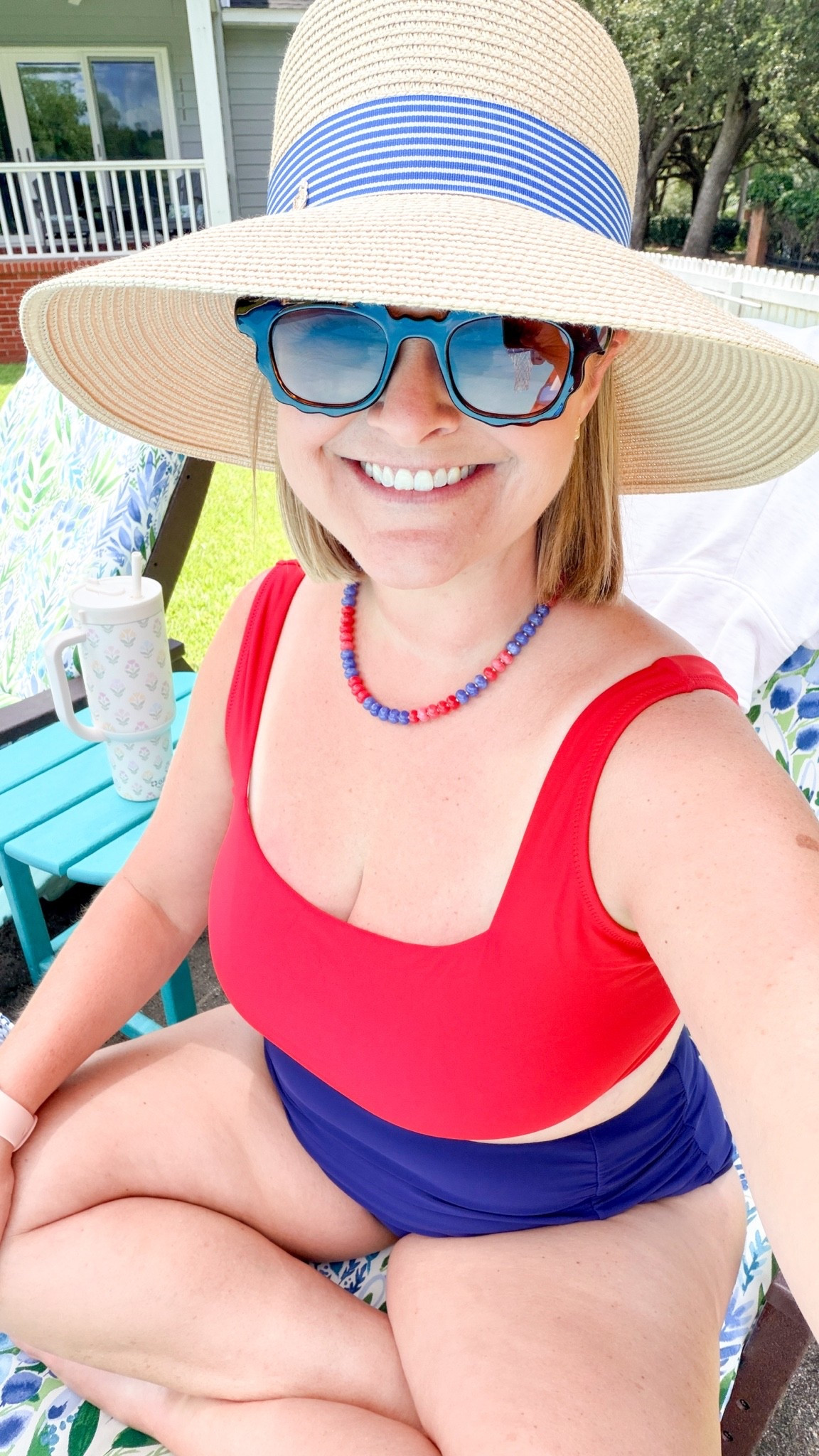 Red, white & pool blue. ❤️🤍💙

Linking my swimsuit, hat, sunglasses, and accessories!

#LTKmomlife #LTKSeasonal #LTKMidsize