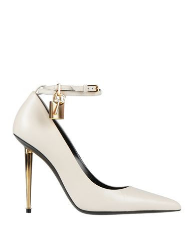 Tom Ford Woman Pumps Off white Size 6.5 Goat skin, Brass | YOOX (US)