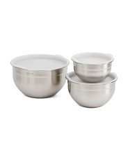 Stainless Steel 3pc Non-Slip Mixing Bowl Set | TJ Maxx