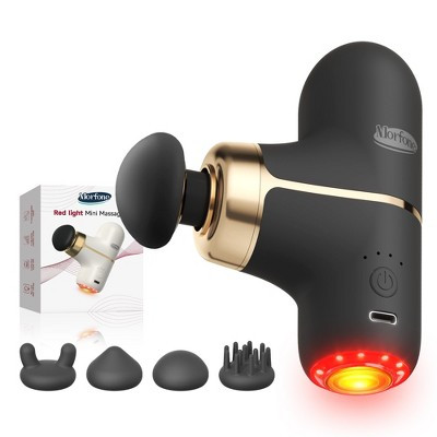 Morfone 1pc Mini 4 Head Portable Massage with Red Light Therapy for Muscle Soreness Relief black 1pc | Target