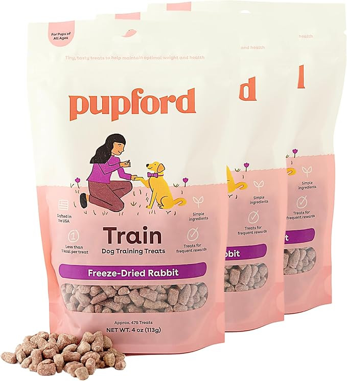 Pupford Freeze Dried Training Treats for Dogs & Puppies, 1400+ Two Ingredient Bites (Rabbit, 4 oz... | Amazon (US)