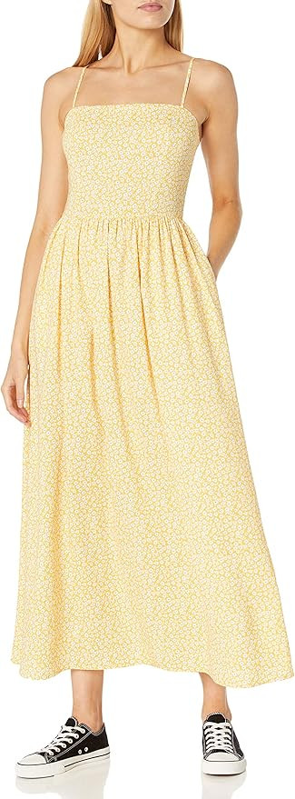 Goodthreads Women's Georgette Smock-Back Cami Maxi Dress | Amazon (US)