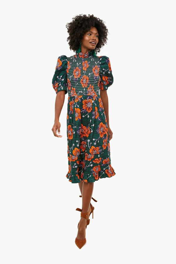 Green and Orange Floral Lana Dress | Autumn Adeigbo | Tuckernuck (US)