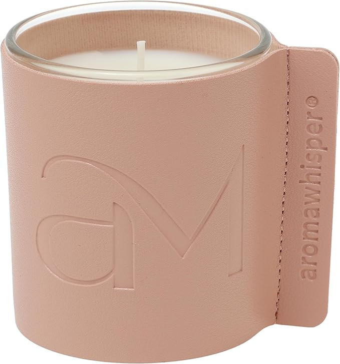 Fresh Rose Scented Soy Wax Candle, 7 oz with Glass Jar, Vintage Leather Sleeve & Natural Wood Lid... | Amazon (US)