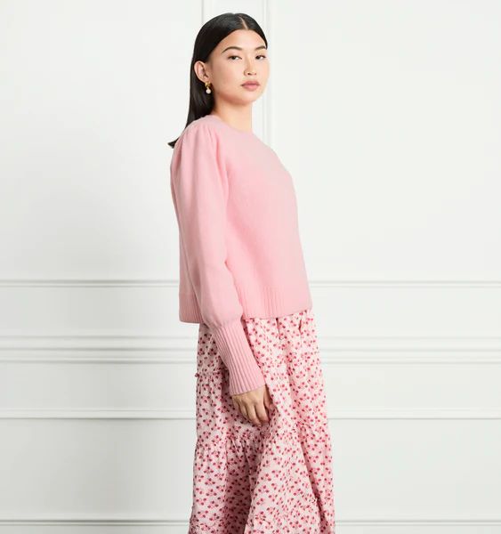 The Cropped Sylvie Sweater - Candy Pink Merino Wool | Hill House Home