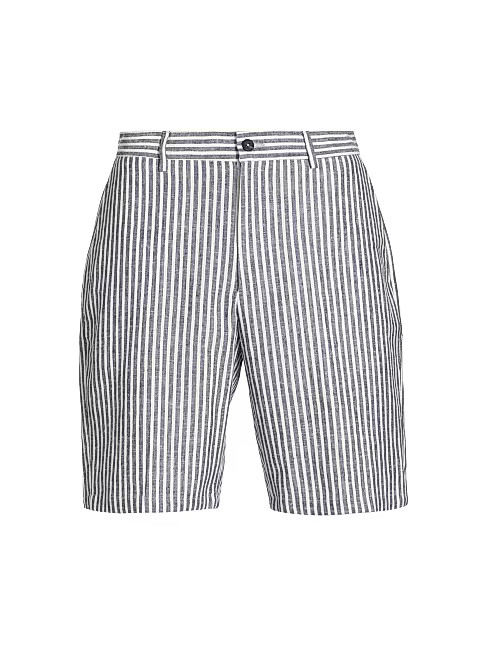 Slim-Fit Stripe Linen-Blend Shorts | Saks Fifth Avenue