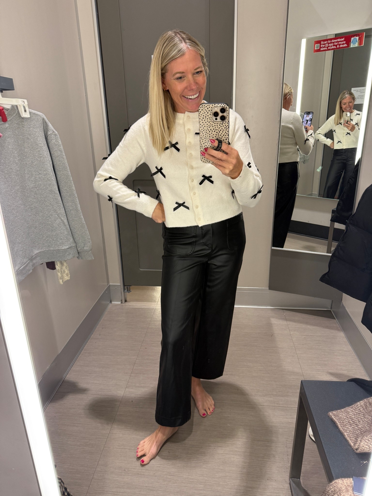 Size XS bow sweater and 2 faux leather pants. Cyber Monday sale 

#LTKHoliday #LTKCyberWeek #LTKootd