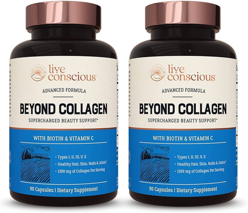 Live Conscious Beyond Collagen Multi Collagen Capsules - Types I, II, III, V & X | Hydrolyzed Ble... | Amazon (US)
