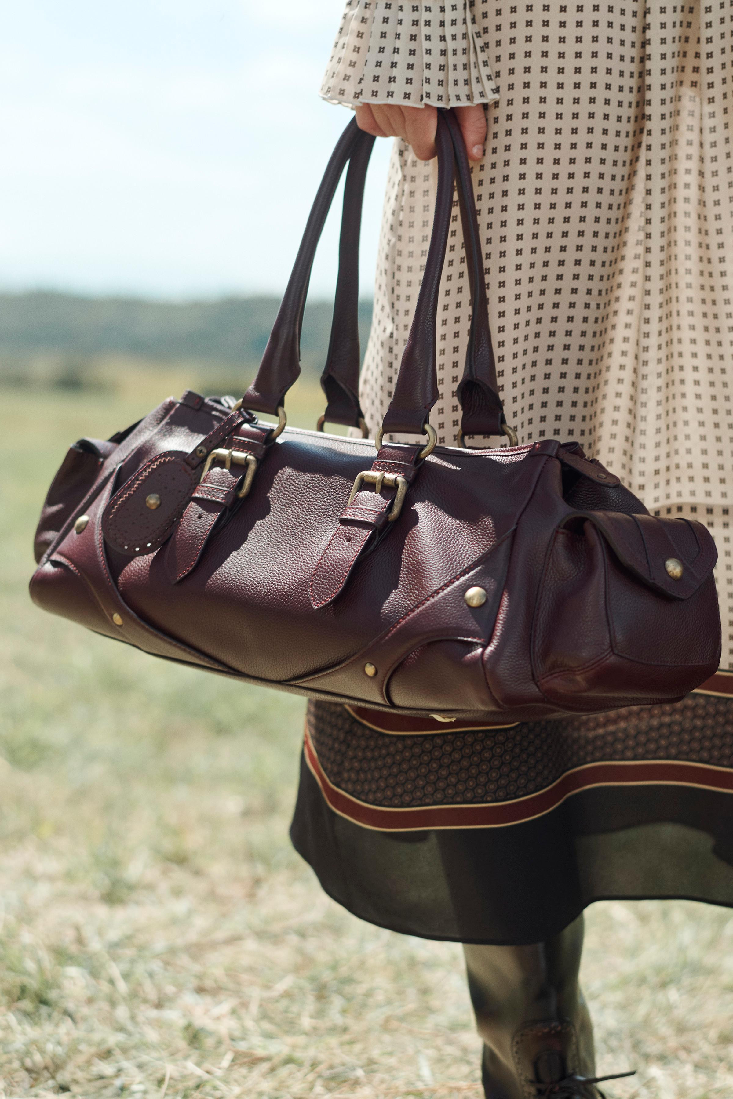 LIMITED EDITION LONG LEATHER BAG | Zara US