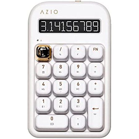 Azio IZO Wireless Bluetooth Mechanical Numberpad & Standalone Calculator with Round Ergonomic Form T | Walmart (US)