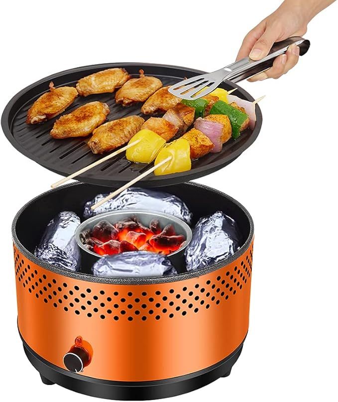 BBQ Grill Charcoal,Stainless Steel,Portable Camping Cooking Hibachi Grill&Small Multifunctional G... | Amazon (US)