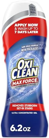OxiClean Max Force Laundry Stain Remover Gel Stick, 6.2 fl oz | Laundry Pretreat, Dried-In Stain ... | Amazon (US)