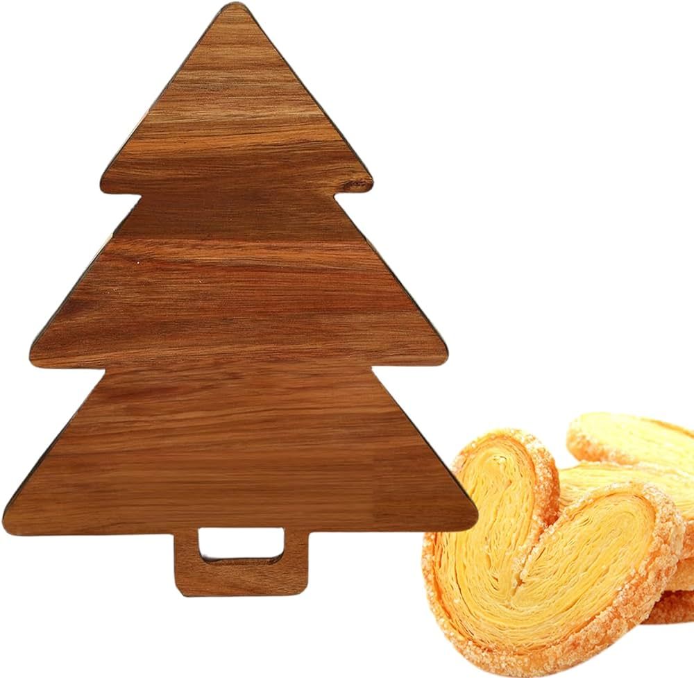 Wooden Christmas Tree Cutting Board,Christmas Tree Shaped Chopping Board | Reusable Wooden Choppi... | Amazon (US)