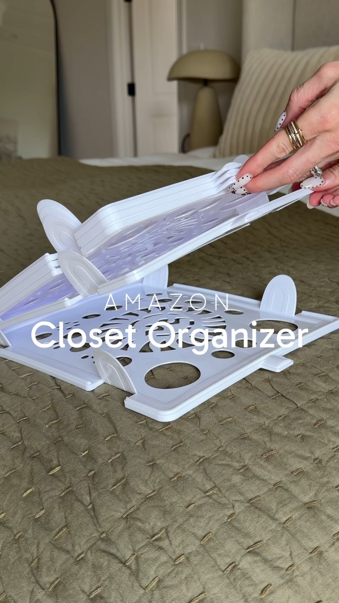 This stackable closet organizer & shirt folder board is a must have tool that helps you fold clothes neatly and store them in stacked layers without creating messy piles. Think of it as turning your shirts into a neat “file system” instead of unstable stacks.  

 #LTKHome