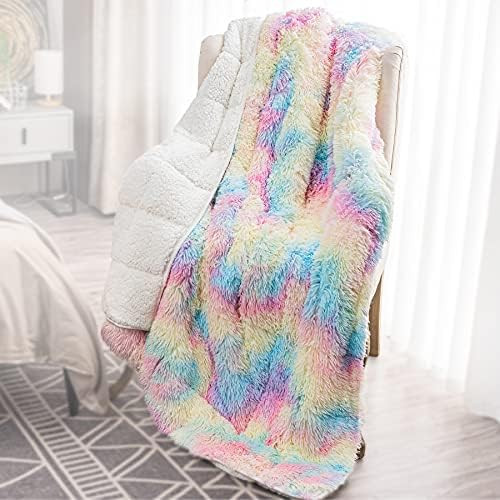 Wemore Shaggy Long Fur Faux Fur Weighted Blanket,Cozy and Fluffy Plush Sherpa Long Hair Blanket f... | Amazon (US)