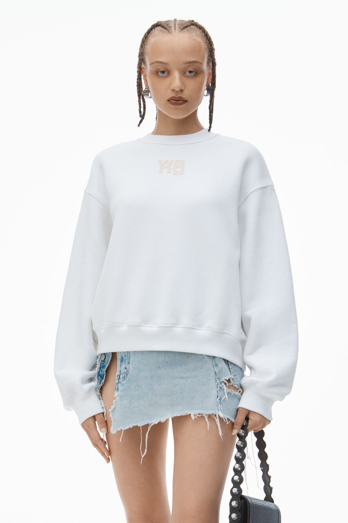 PUFF LOGO SWEATSHIRT IN STRUCTURED TERRY | Alexander Wang