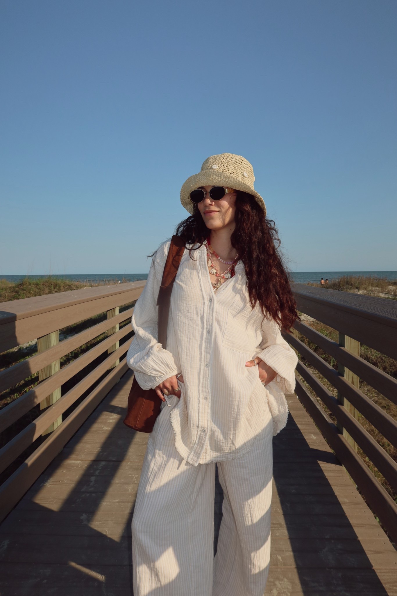 Looking for an off the beach summer outfit? Loving this matching set from Aerie! It’s lightweight and oversized! I’m wearing a small top and XS bottom! 

Beach outfits, summer outfits, Walmart finds
