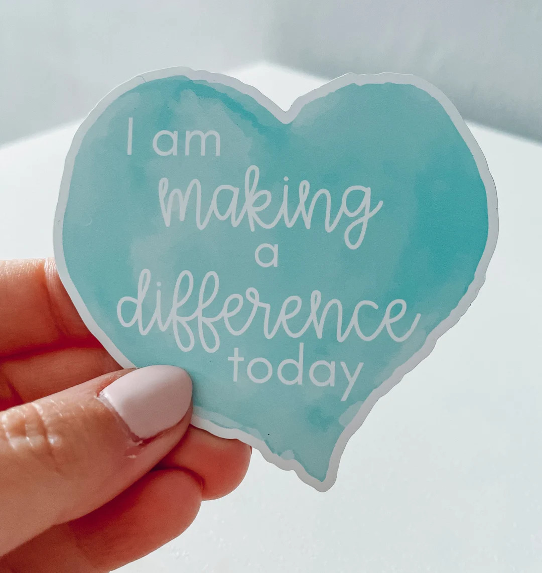 I Am Making a Difference Today STICKER/MAGNET - Teacher Magnet, Nurse Magnet, Classroom Decor, Ca... | Etsy (US)