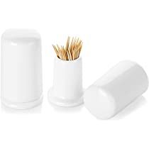 ONTUBE Ceramic Toothpick Holder with Lid,Toothpick Dispenser Porcelain Cocktail Stick Box and Eas... | Amazon (US)