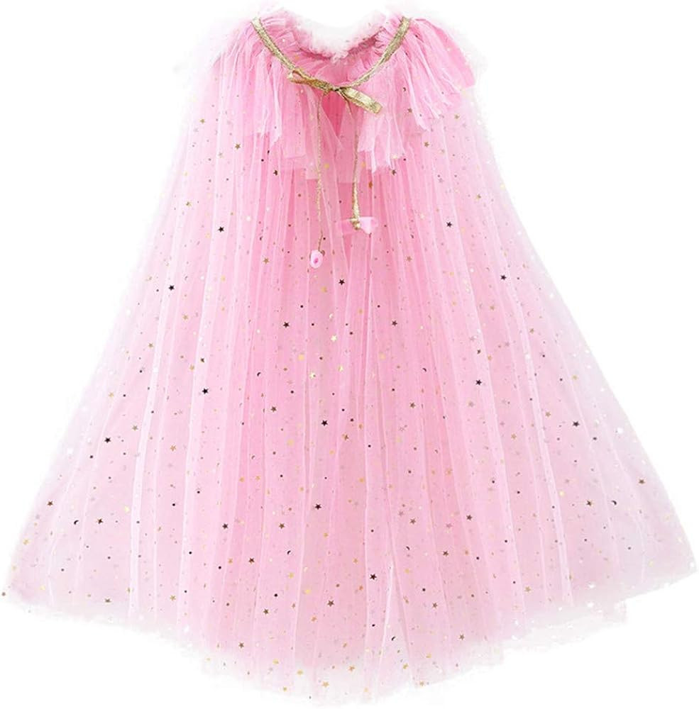 FKKFYY Rainbow Cape Cloak for Girl Princess | Amazon (US)