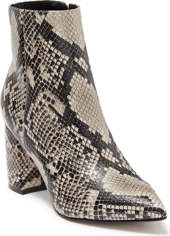 MARC FISHER Snake Print Leather Bootie | Nordstromrack | Nordstrom Rack