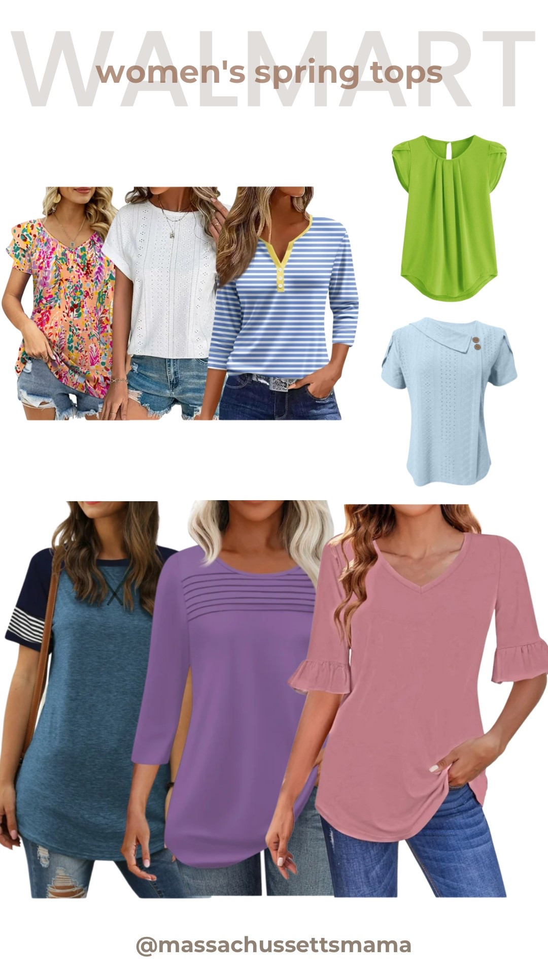 Women's spring tops 🌸

#walmart 

#LTKStyleTip #LTKSeasonal #LTKFindsUnder100
