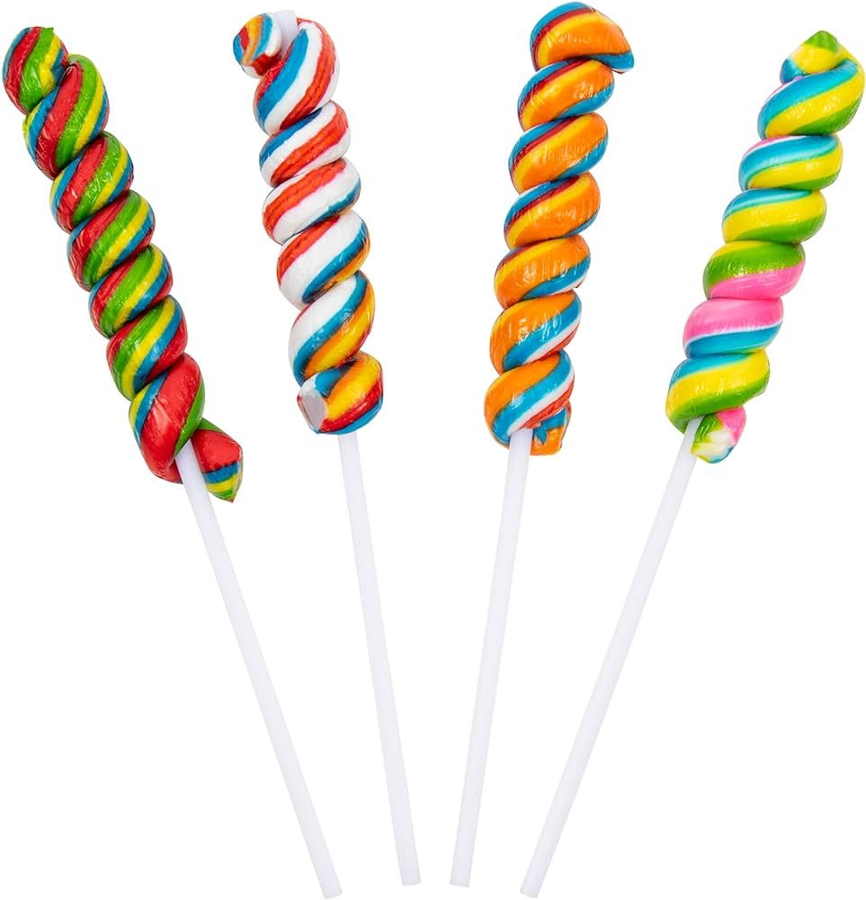 Rainbow Twisty Pops - 16 Pieces - Lollipop Party Favors | Amazon (US)