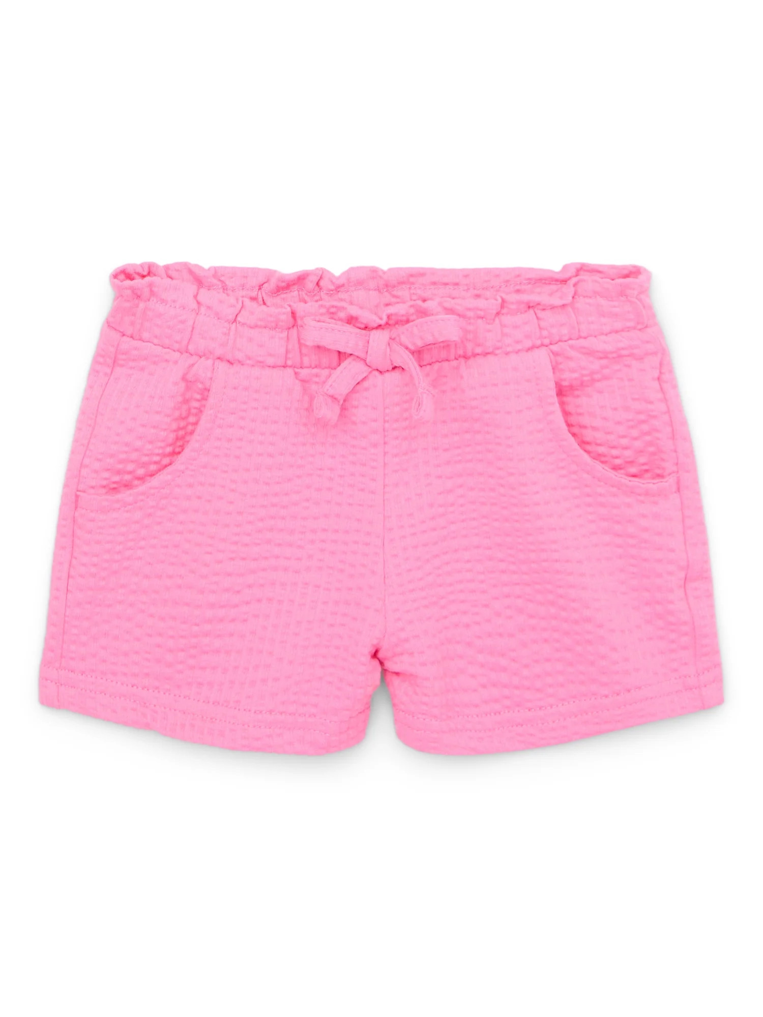 Garanimals Baby Girl Seersucker Paper Bag Waist Shorts with Pockets, Sizes 0-24 Months | Walmart (US)