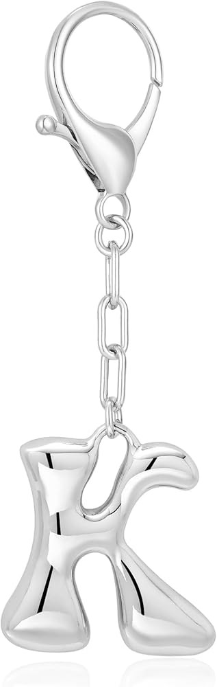 LILIE&WHITE Gold Bubble Initial Keychain For Women Handbag Charms Fashion Alphabet Keychain Acces... | Amazon (US)