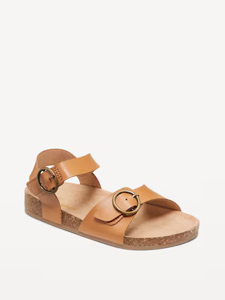 Faux-Leather Buckled Strap Sandals for Toddler Girls | Old Navy (US)