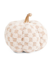 Plush Checkerboard Pumpkin | TJ Maxx