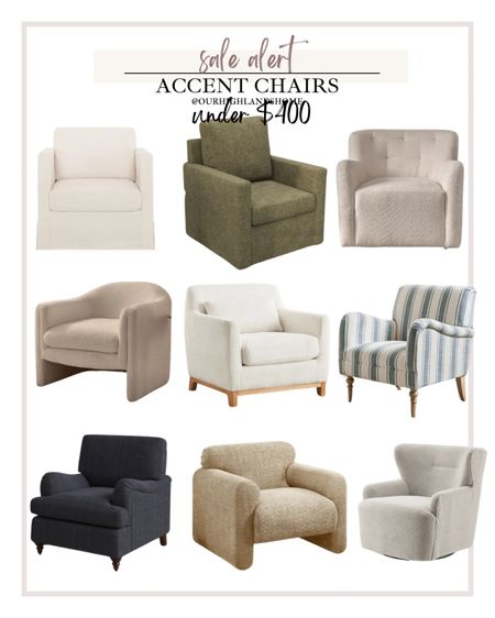 accent chairs on sale for under $400

target. walmart. wayfair  

#LTKstyletip #LTKsalealert #LTKhome
