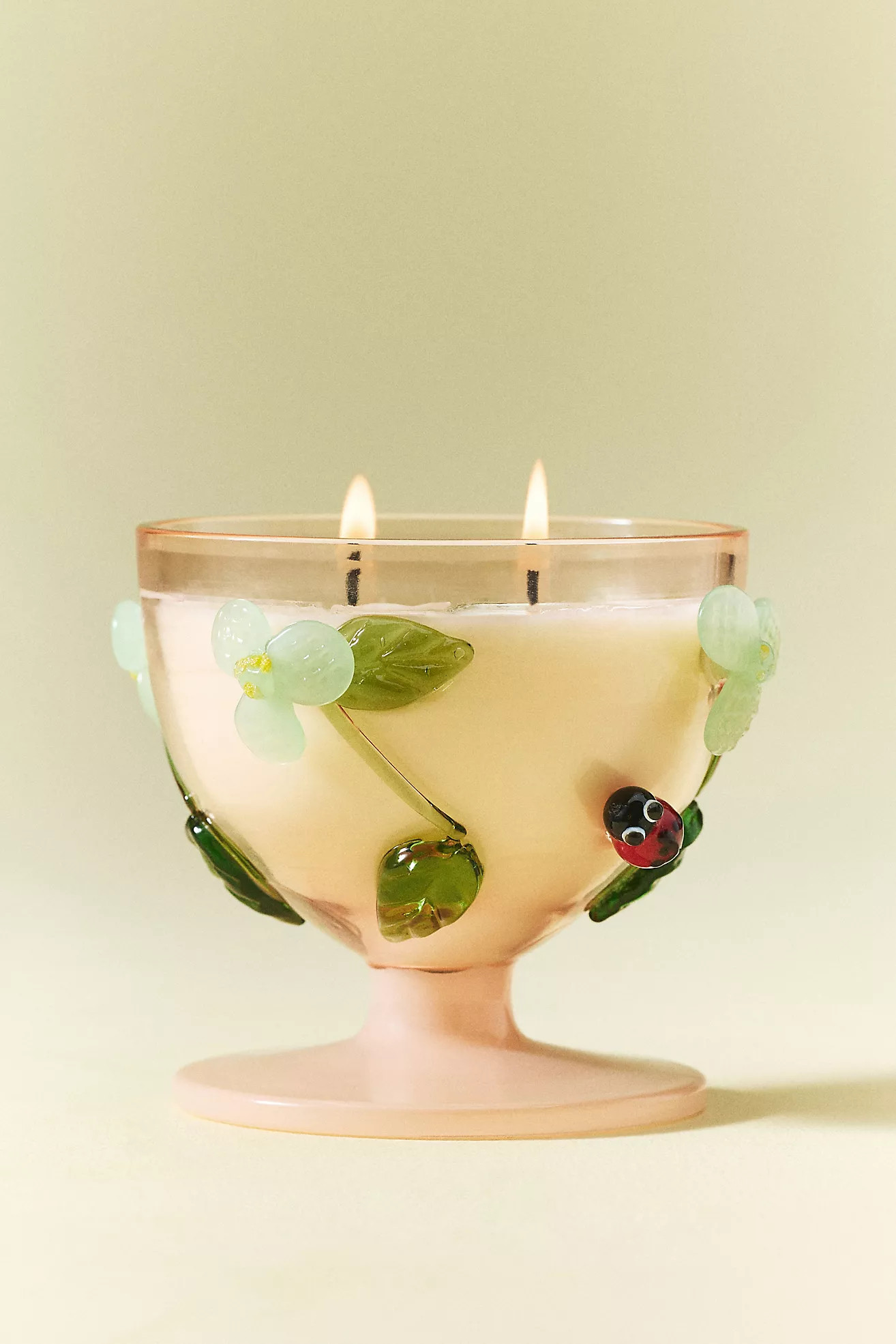 Vine Floral Wildflower Bouquet Glass Candle | Anthropologie (US)
