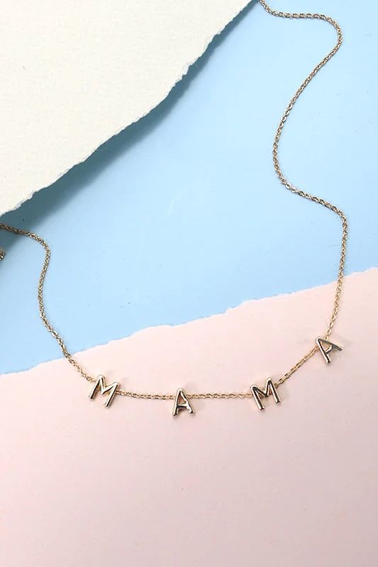 THE MAMA NECKLACE IN GOLD | Pink Desert