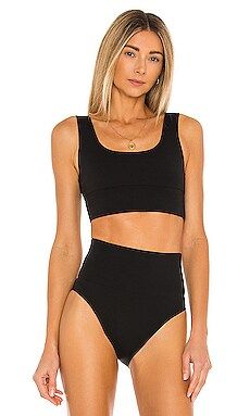 It's Now Cool Contour Crop Bikini Top in Black from Revolve.com | Revolve Clothing (Global)