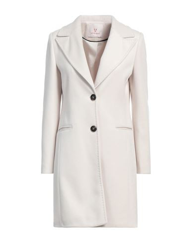 White Wise Woman Coat Ivory Size 12 Polyester, Viscose | YOOX (US)