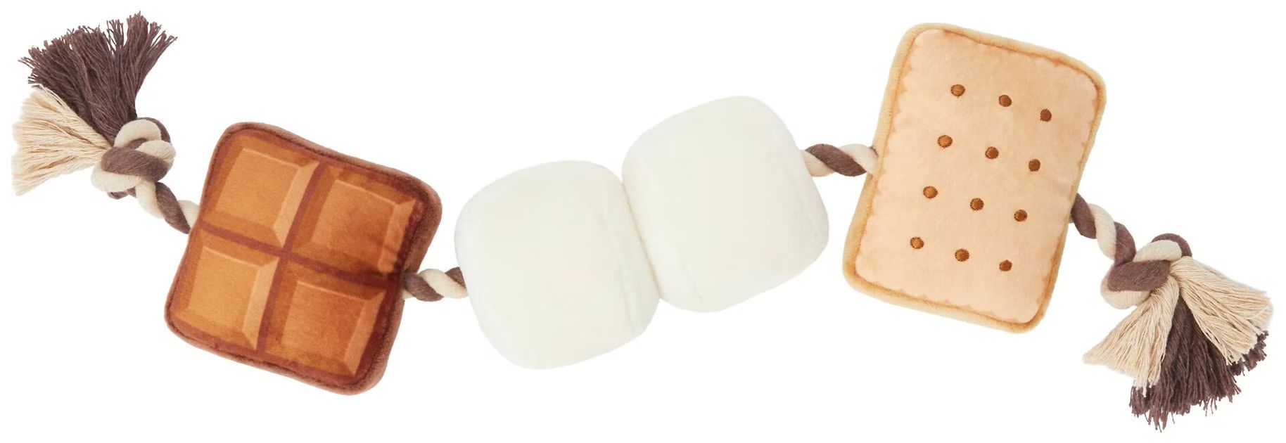 FRISCO Camping S'mores Plush with Rope Squeaky Dog Toy - Chewy.com | Chewy.com
