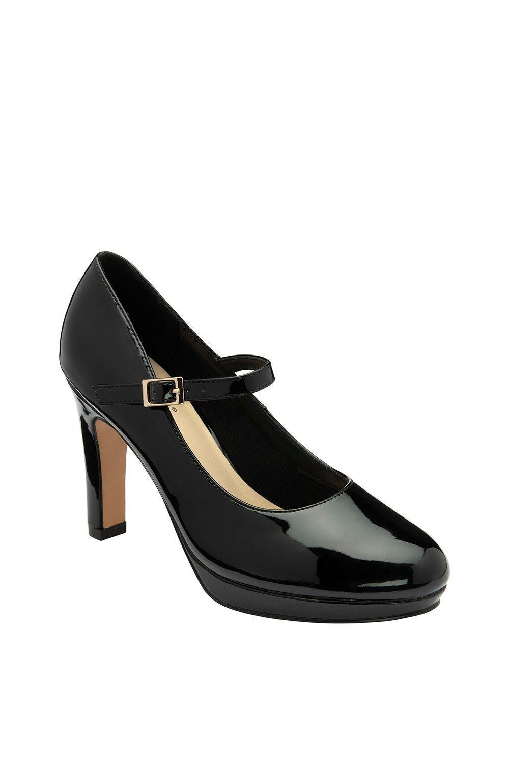 Heels | Black Patent 'Madison' Mary-Jane Shoes | Lotus | Debenhams UK