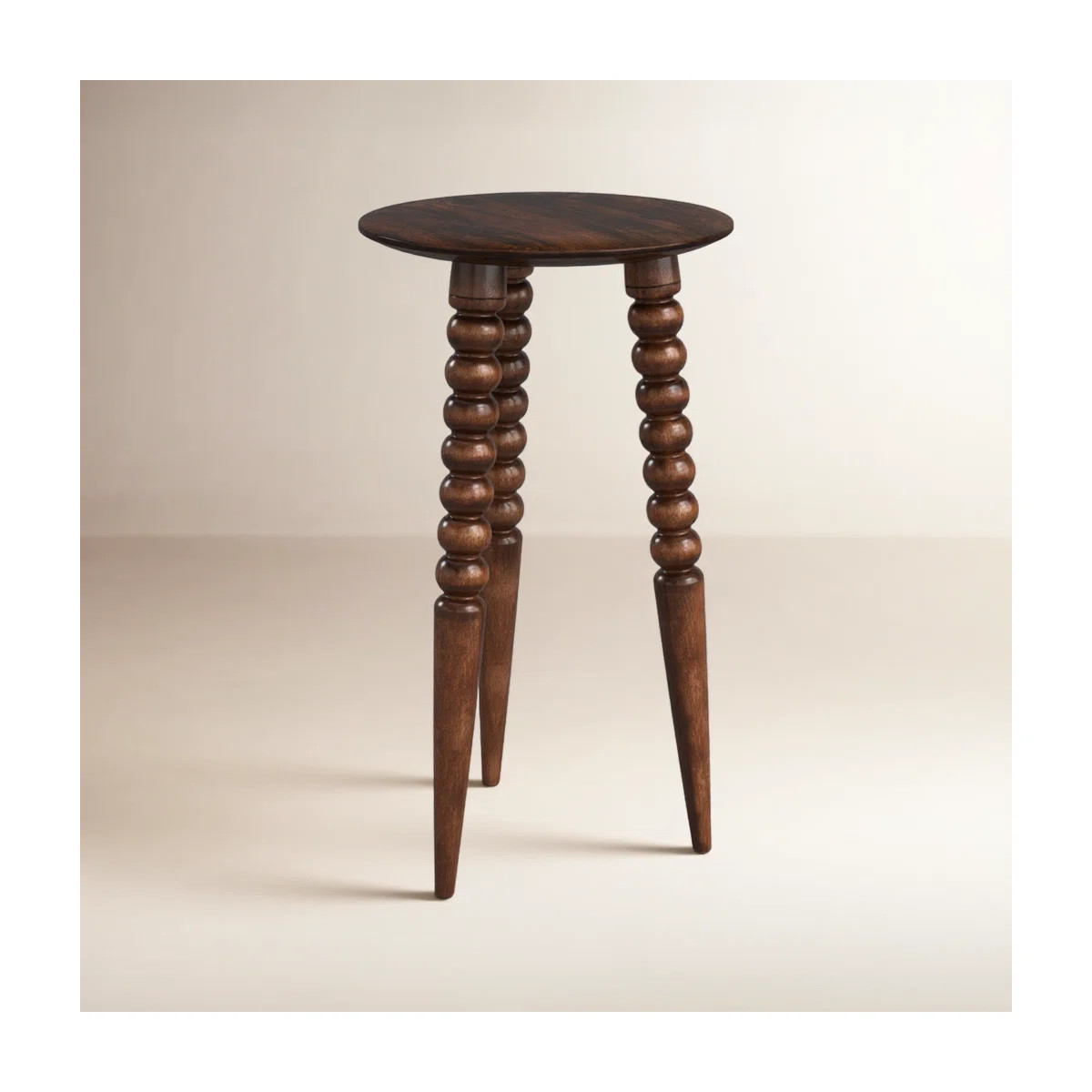 Lessing Round Solid Mango Wood End Table | Wayfair North America
