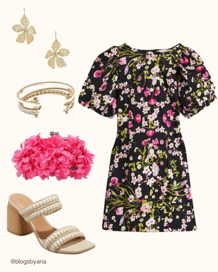 Wedding guest dress look. Open back floral dress, pink floral clutch, mule heels #ltkunder50 #ltkunder100 #ltkitbag #ltkwedding #ltkseasonal 

#LTKsalealert #LTKFind #LTKstyletip