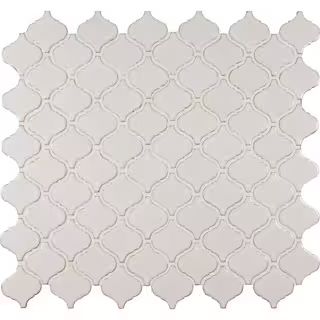 MSI Bianco Arabesque 9.84 in. x 10.63 in. x 6 mm Glossy Ceramic Mosaic Tile (10.95 sq. ft. / case... | The Home Depot