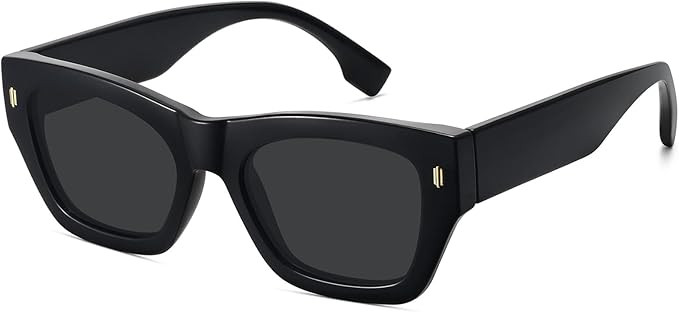 Large Cateye Polarized Sunglasses for Women Men Retro Trendy Square Sunnies FZN819 | Amazon (US)