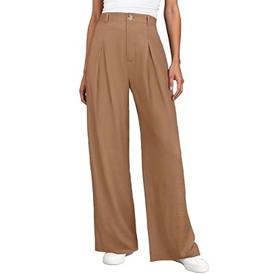 ANRABESS Women Wide Leg Dress Pants 2026 Summer High Waisted Business Casual Work T… | Amazon (US)